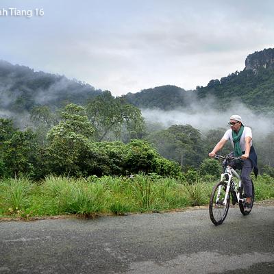 Cycling through the enchanting valley.